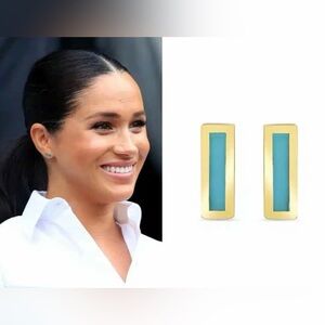 Jennifer Meyer Turquoise Inlay Bar Studs